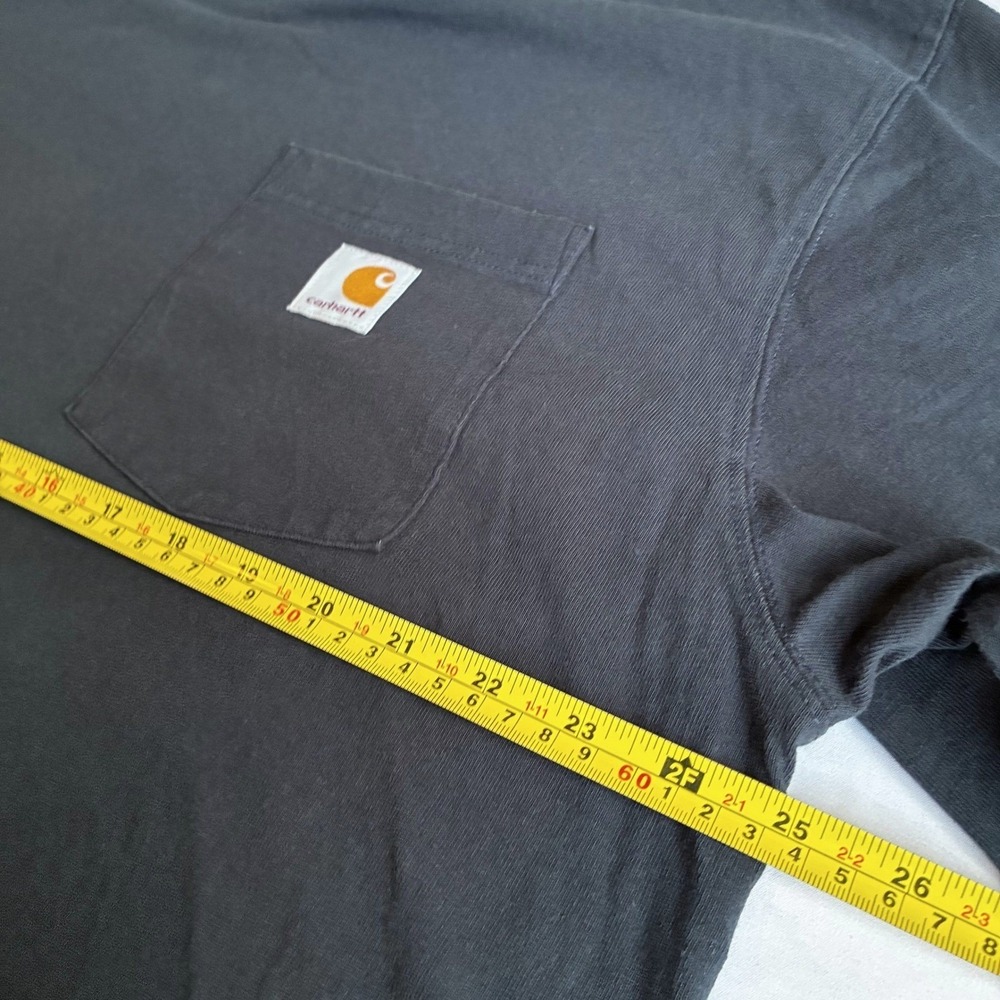 Carhartt Loose Fit Short Sleeve Cotton T-Shirt Pocket Relaxed Work Basic Large - Picture 5 of 8